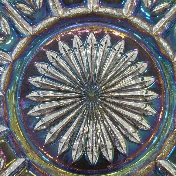 Vintage Iridescent Carnival Glass Petal by Federal MCM 1960s - Picture 2 of 10